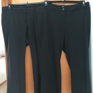 Lot of (6) women’s plus size black slacks